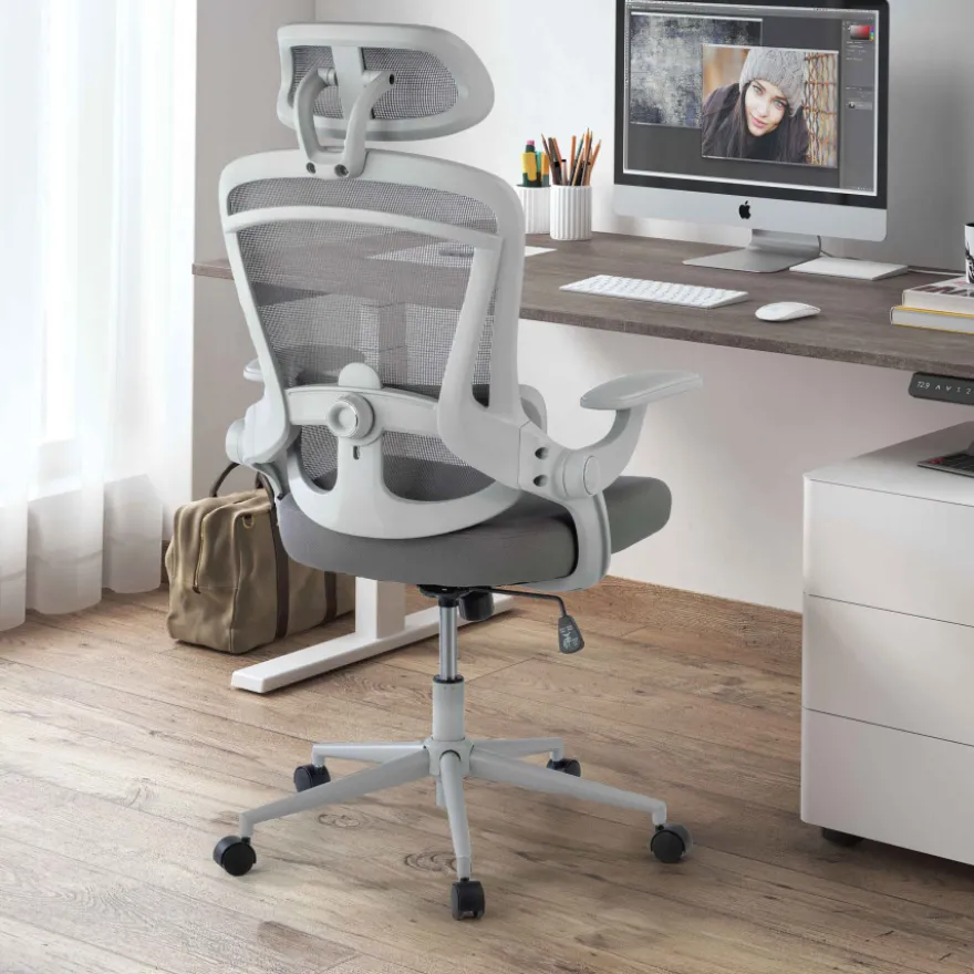 Sedia da scrivania ergonomica Optima, braccioli ribaltabili