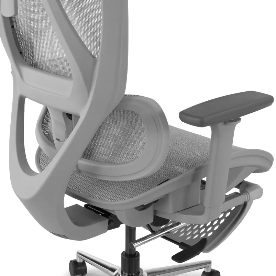 Sedia da scrivania ergonomica Sion con poggiapiedi estraibile