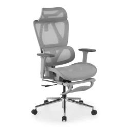 Sedia da scrivania ergonomica Sion con poggiapiedi estraibile