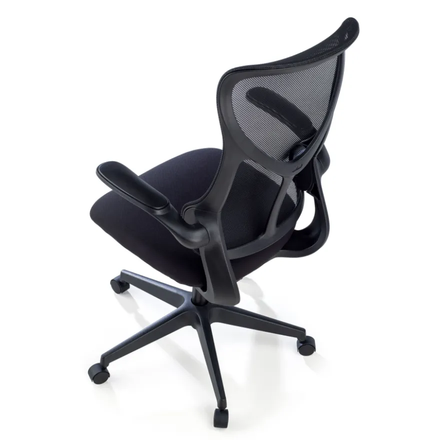 Sedia da studio Raptor, braccioli pieghevoli, schienale ergonomico