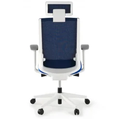 Sedia da Ufficio Boston white, Poggiatesta, Braccioli Regolabili