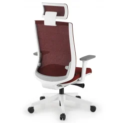 Sedia da Ufficio Boston white, Poggiatesta, Braccioli Regolabili