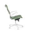 Sedia da ufficio design Cagliari, struttura bianca, schienale alto, ecopelle