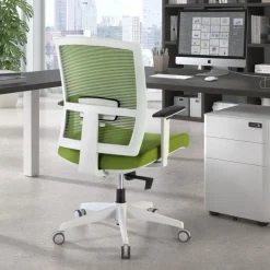 Sedia da ufficio ergonomica Akira white, meccanismo syncro