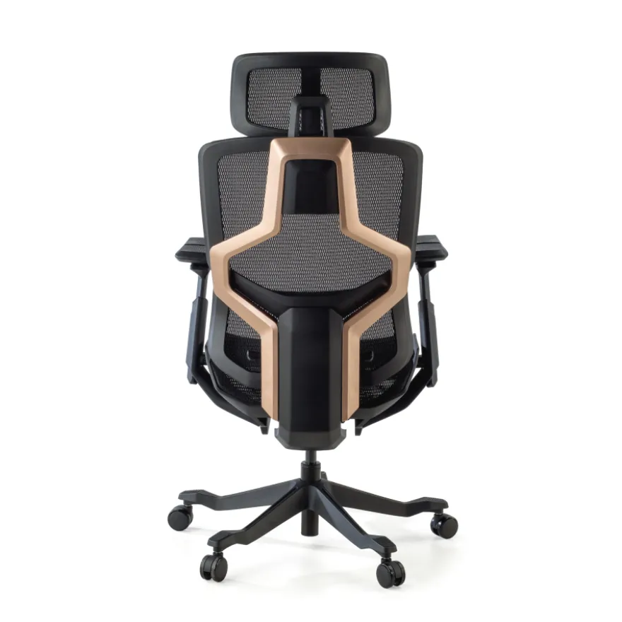Sedia da ufficio ergonomica AeroMax con doppio supporto lombare