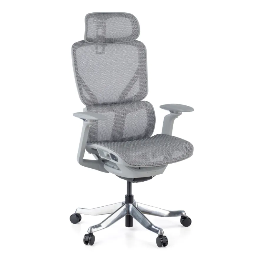Sedia da Ufficio Ergonomica AeroFit, Alte Prestazioni, Struttura Bianca