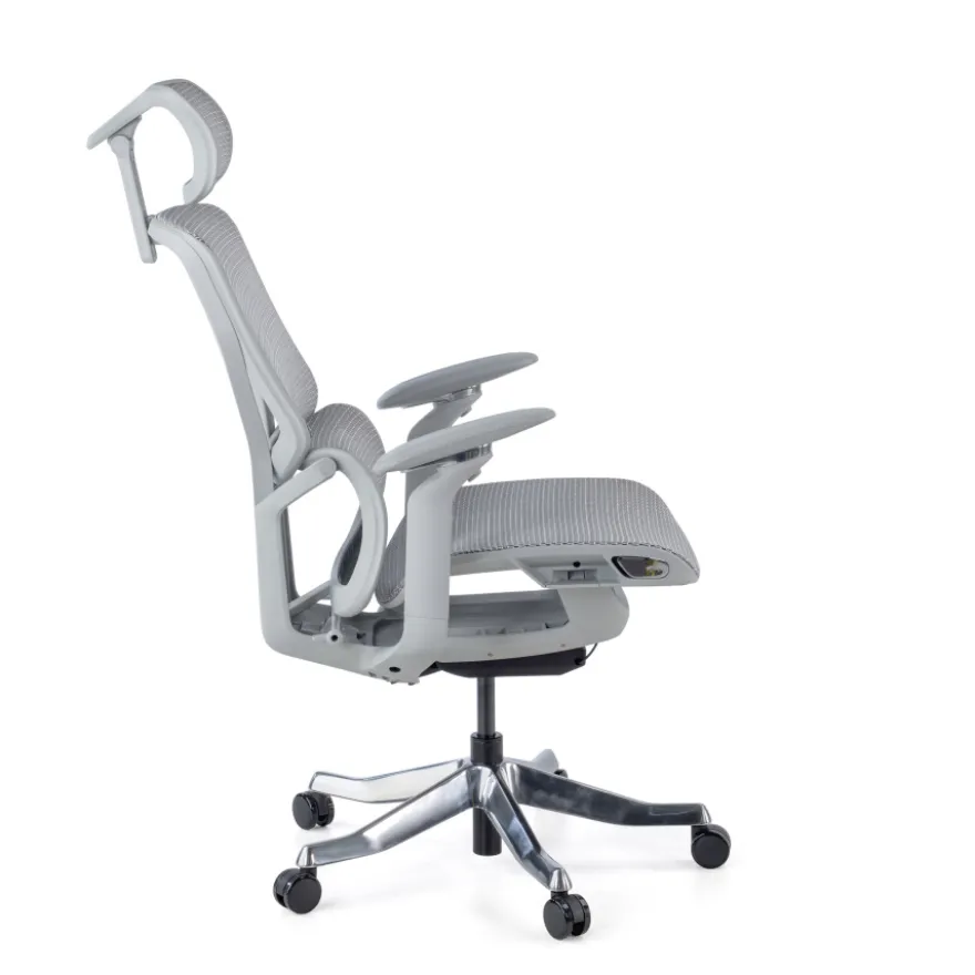 Sedia da Ufficio Ergonomica AeroFit, Alte Prestazioni, Struttura Bianca
