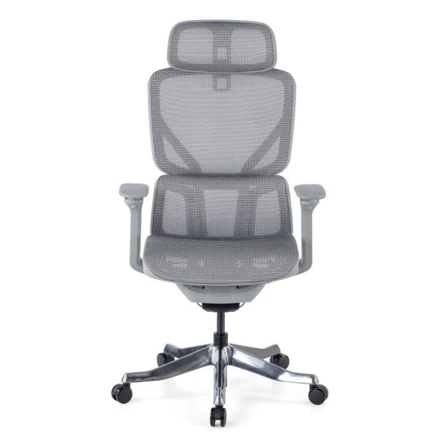 Sedia da Ufficio Ergonomica AeroFit, Alte Prestazioni, Struttura Bianca