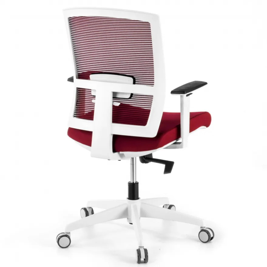 Sedia da ufficio ergonomica Akira white, meccanismo syncro