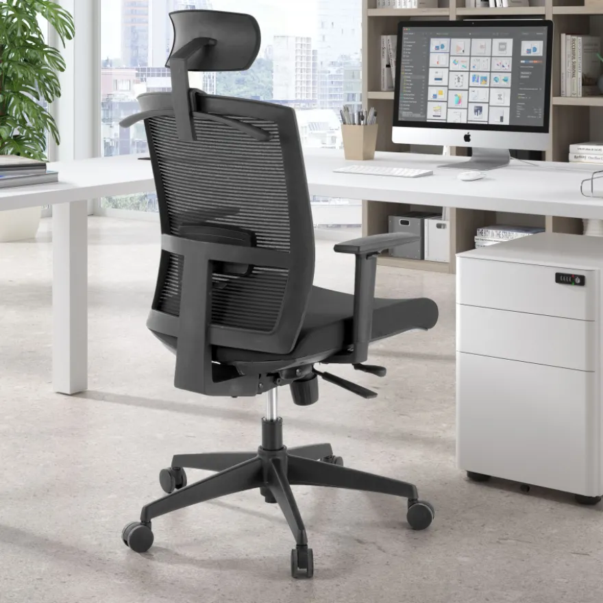 Sedia da ufficio ergonomica Akira con poggiatesta