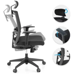 Sedia da ufficio ergonomica Akira con poggiatesta