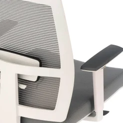 Sedia da ufficio ergonomica Akira white, meccanismo syncro
