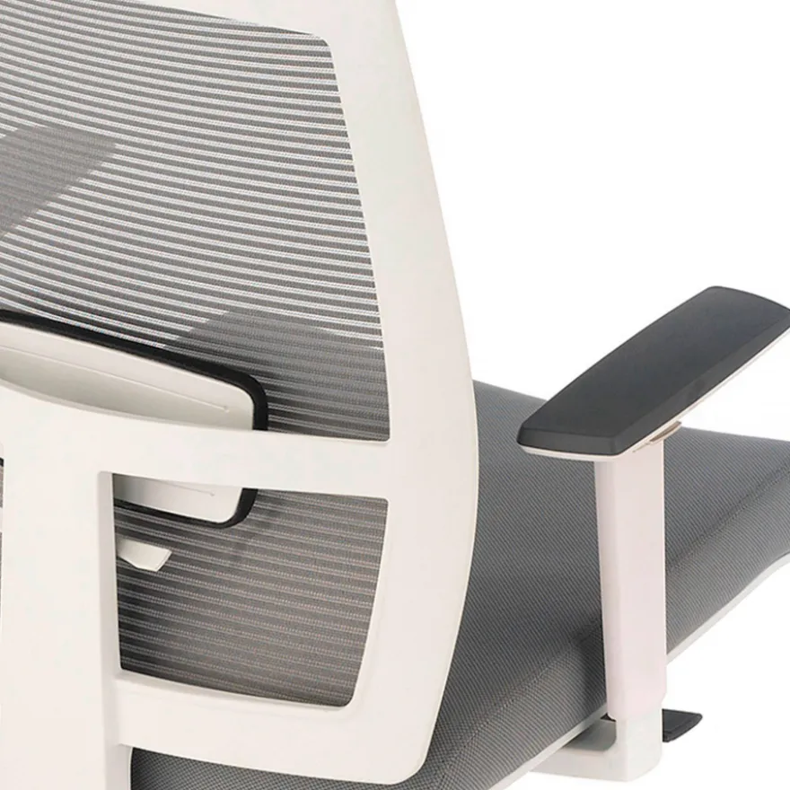 Sedia da ufficio ergonomica Akira white, meccanismo syncro