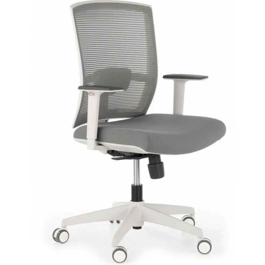 Sedia da ufficio ergonomica Akira white, meccanismo syncro