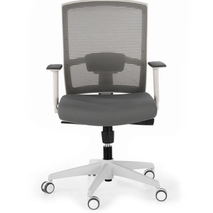 Sedia da ufficio ergonomica Akira white, meccanismo syncro
