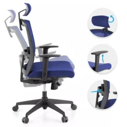 Sedia da ufficio ergonomica Akira con poggiatesta