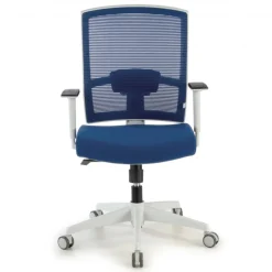 Sedia da ufficio ergonomica Akira white, meccanismo syncro