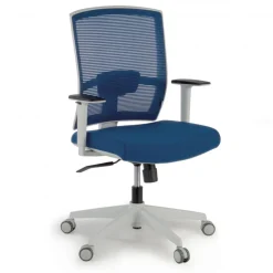 Sedia da ufficio ergonomica Akira white, meccanismo syncro
