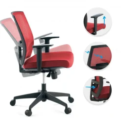 Sedia da ufficio ergonomica Akira, meccanismo syncro