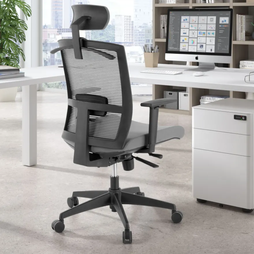 Sedia da ufficio ergonomica Akira con poggiatesta