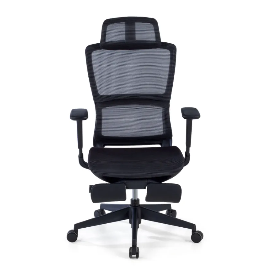 Sedia da ufficio ergonomica con poggiapiedi Balance Pro, Braccioli 3D