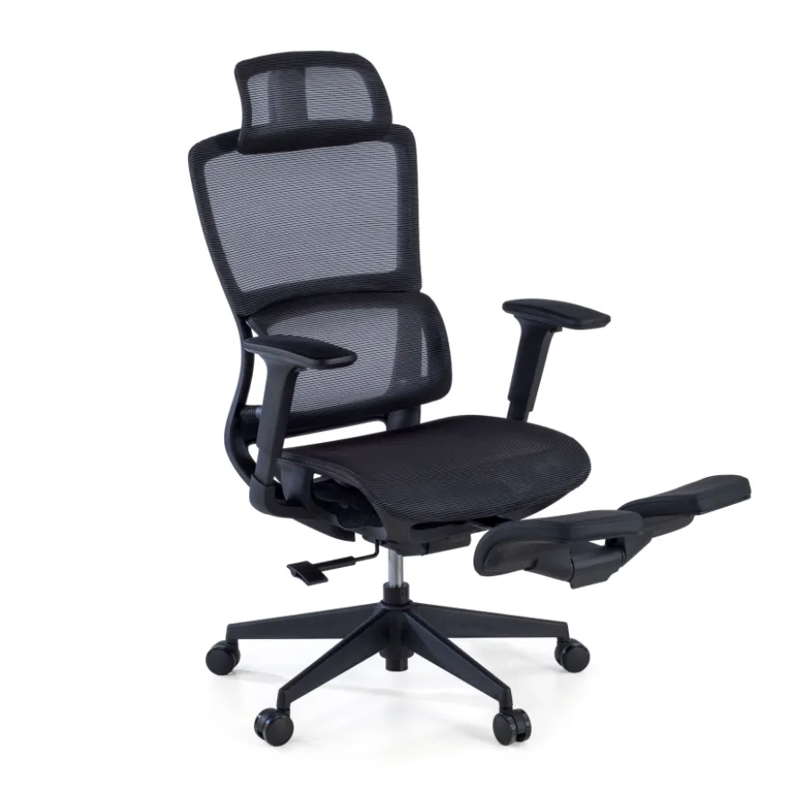 Sedia da ufficio ergonomica con poggiapiedi Balance Pro, Braccioli 3D