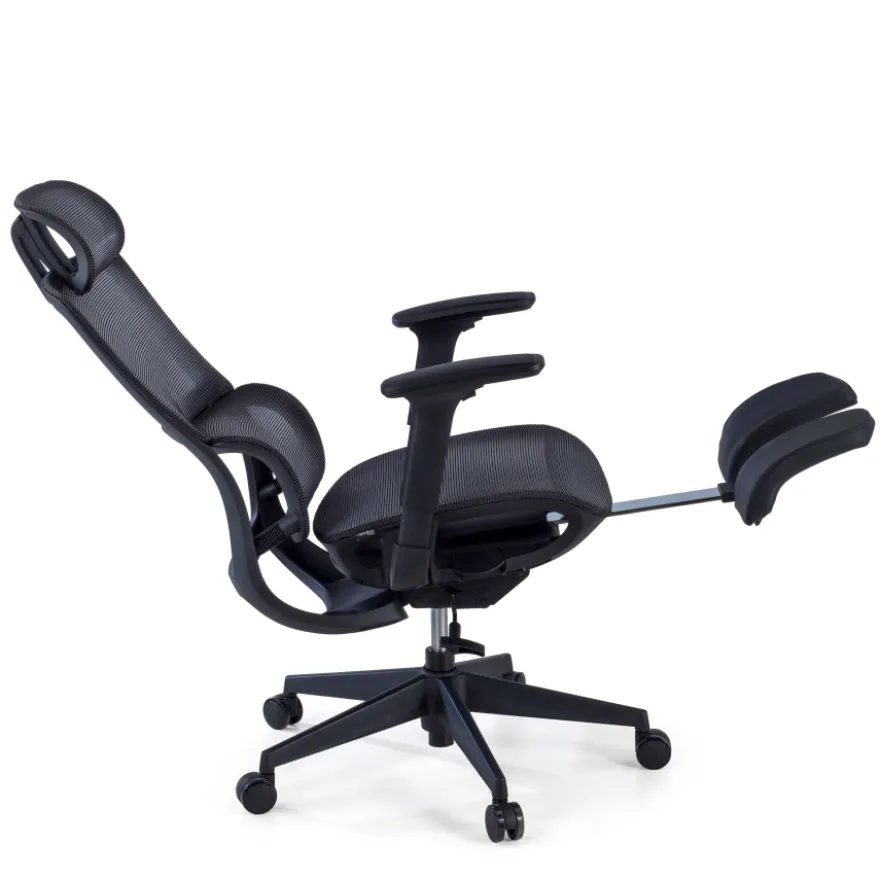 Sedia da ufficio ergonomica con poggiapiedi Balance Pro, Braccioli 3D