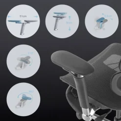 Sedia da ufficio ergonomica Erghos X2, supporto lombare flessibile
