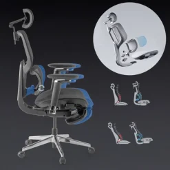 Sedia da ufficio ergonomica Erghos X2, supporto lombare flessibile