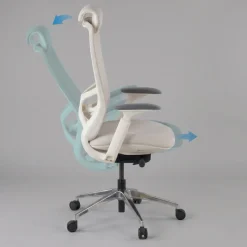 Sedia da ufficio ergonomica Gemini, braccioli 4D e supporto lombare