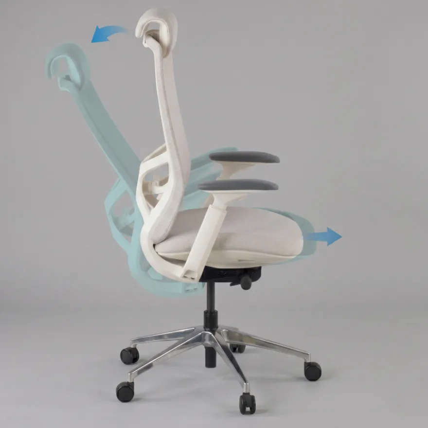 Sedia da ufficio ergonomica Gemini, braccioli 4D e supporto lombare
