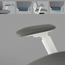 Sedia da ufficio ergonomica Gemini, braccioli 4D e supporto lombare