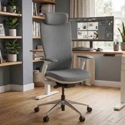 Sedia da ufficio ergonomica Gemini, braccioli 4D e supporto lombare