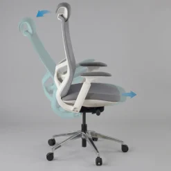 Sedia da ufficio ergonomica Gemini, braccioli 4D e supporto lombare