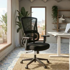 Sedia da Ufficio Ergonomica Orbit con Supporto Lombare, Seduta Imbottita