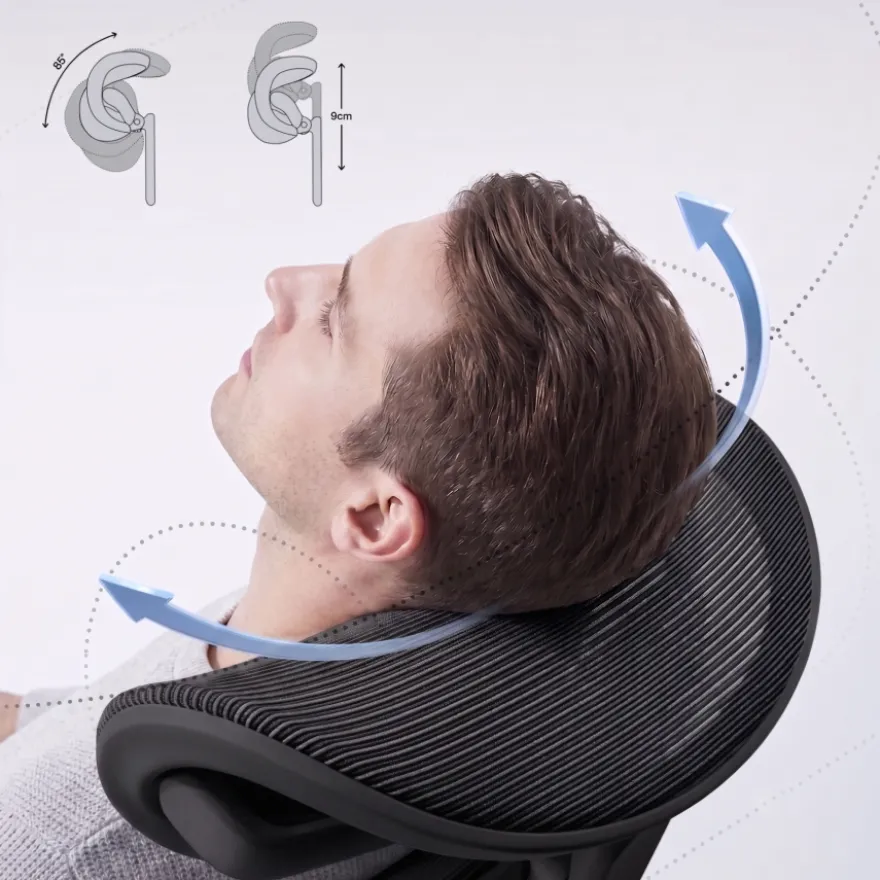 Sedia da ufficio ergonomica ortopedica Zen con poggiatesta