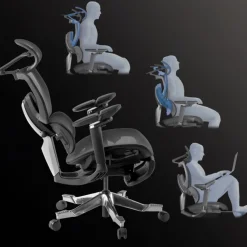 Sedia da ufficio ergonomica premium X4Pro, prestazioni massime
