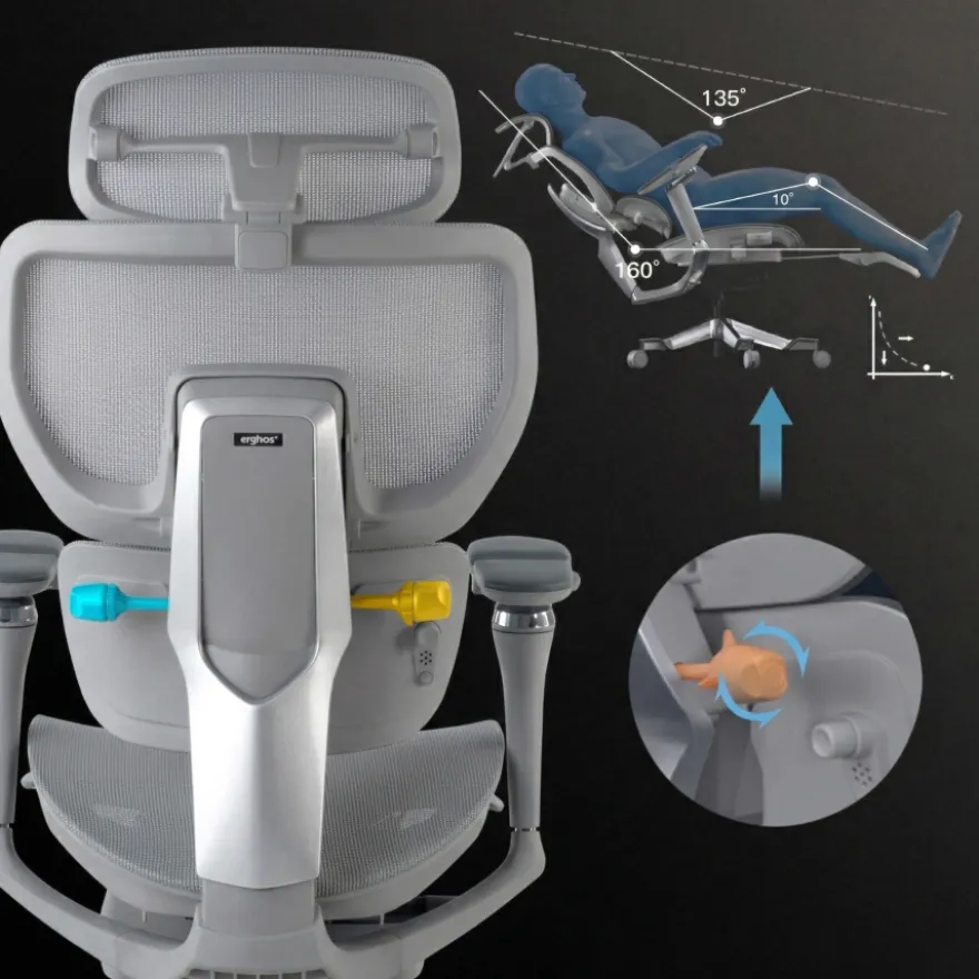 Sedia da ufficio ergonomica premium X4Pro, prestazioni massime
