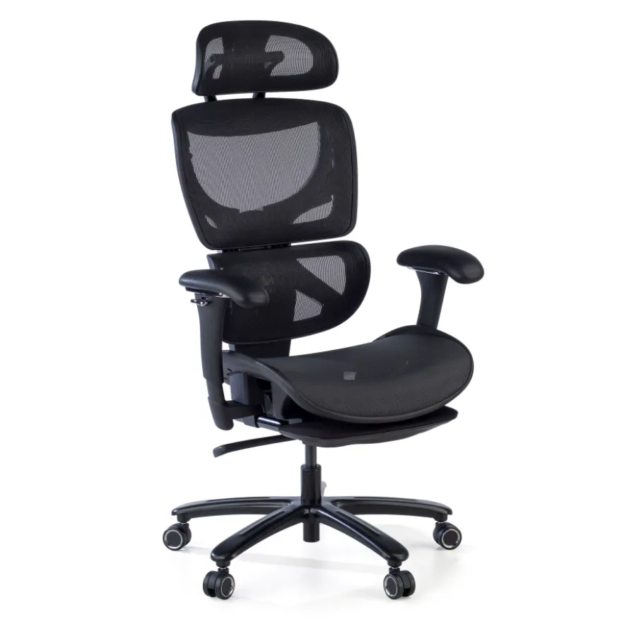 Sedia da Ufficio Ergonomica Sakura black, schienale reclinabile