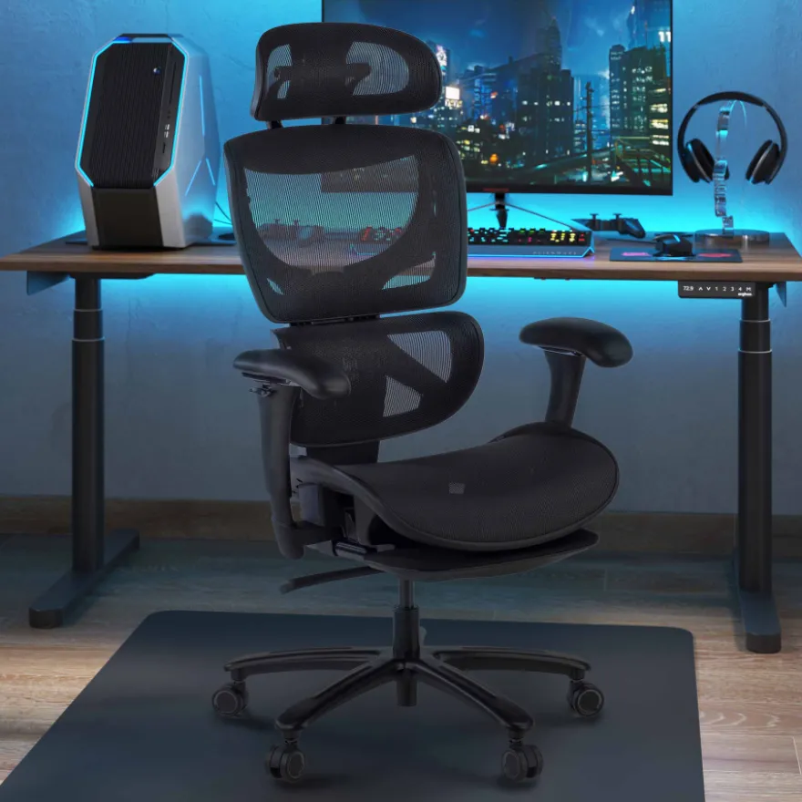 Sedia da Ufficio Ergonomica Sakura black, schienale reclinabile