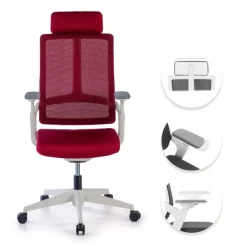 Sedia da Ufficio Ergonomica Team white, Tecnologia e Design