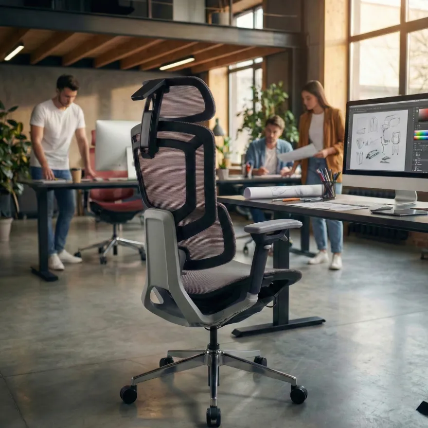 Sedia da Ufficio Ergonomica Valkyr, schienale auto-adattabile