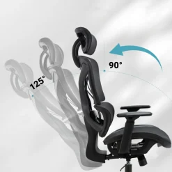 Sedia da ufficio ergonomica Velstrom con supporto lombare e braccioli 3D