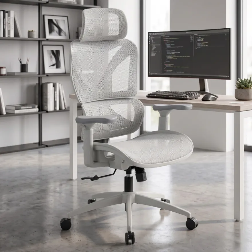 Sedia da ufficio ergonomica Velstrom con supporto lombare e braccioli 3D