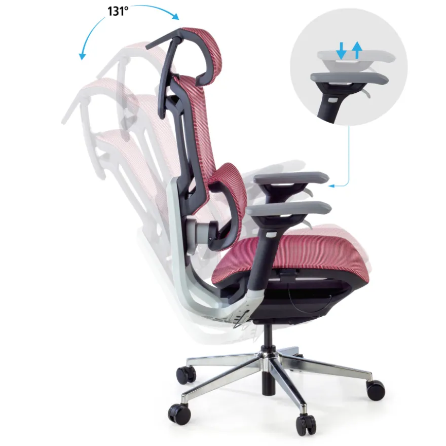 Sedia da Ufficio Ergonomica Valkyr, schienale auto-adattabile