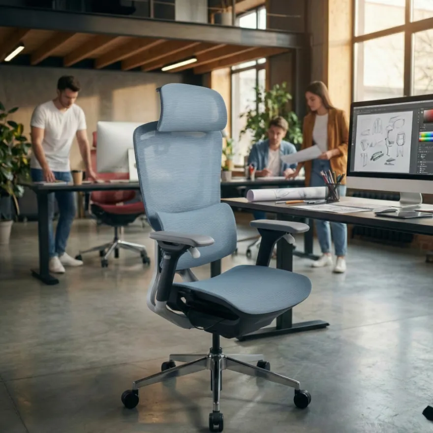 Sedia da Ufficio Ergonomica Valkyr, schienale auto-adattabile