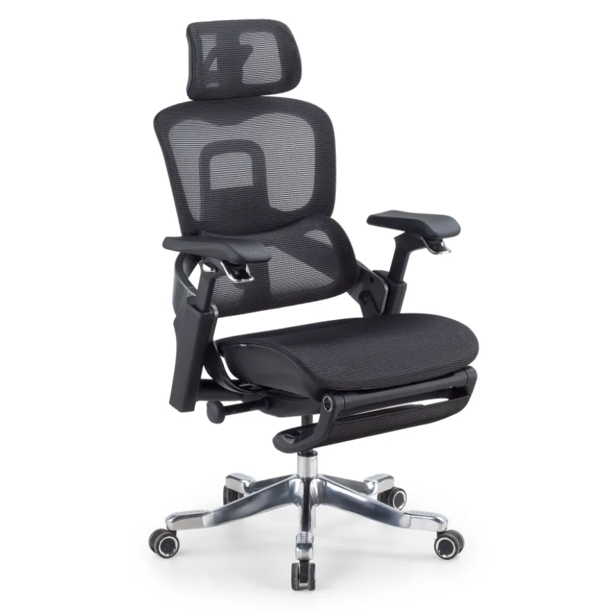 Sedia da ufficio ergonomica ZenMax con poggiapiedi, massime prestazioni