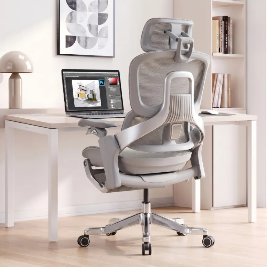 Sedia da ufficio ergonomica ZenMax con poggiapiedi, massime prestazioni