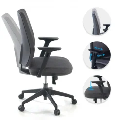 Sedia da Ufficio Five, Imbottitura Spessa, Tessuto Ignifugo