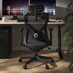 Sedia da Ufficio Fusion black, supporto lombare
